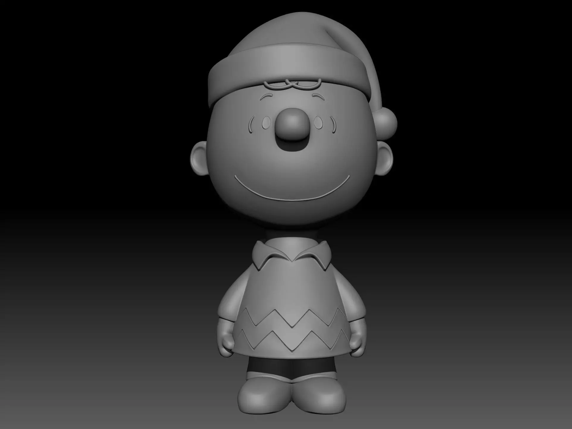 Charlie Brown 3D Print - Regular and Christmas 3D print model_2