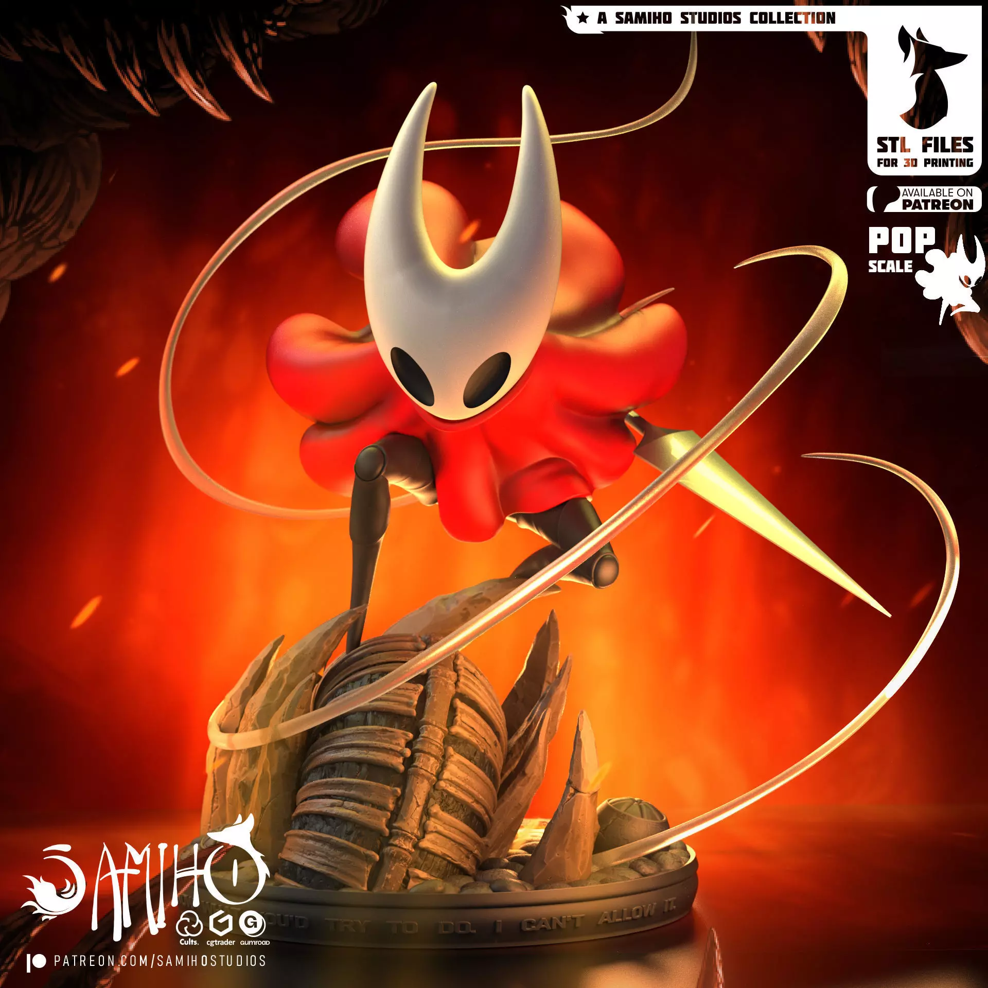 Samiho Studios - Hornet Silksong - STLs ready for printing 3D print model_5