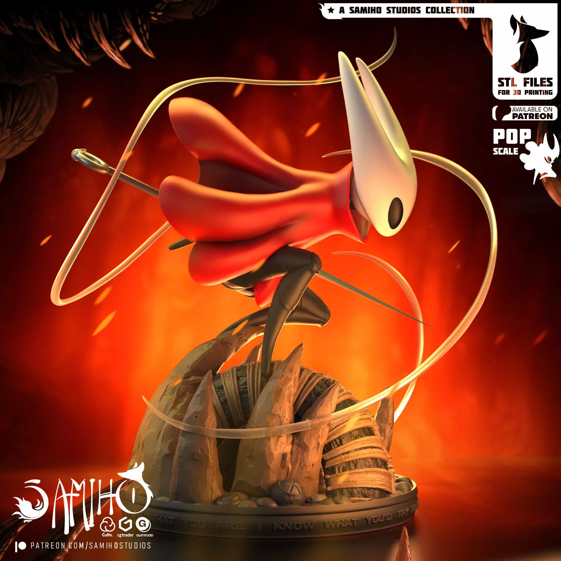 Samiho Studios - Hornet Silksong - STLs ready for printing 3D print model_2