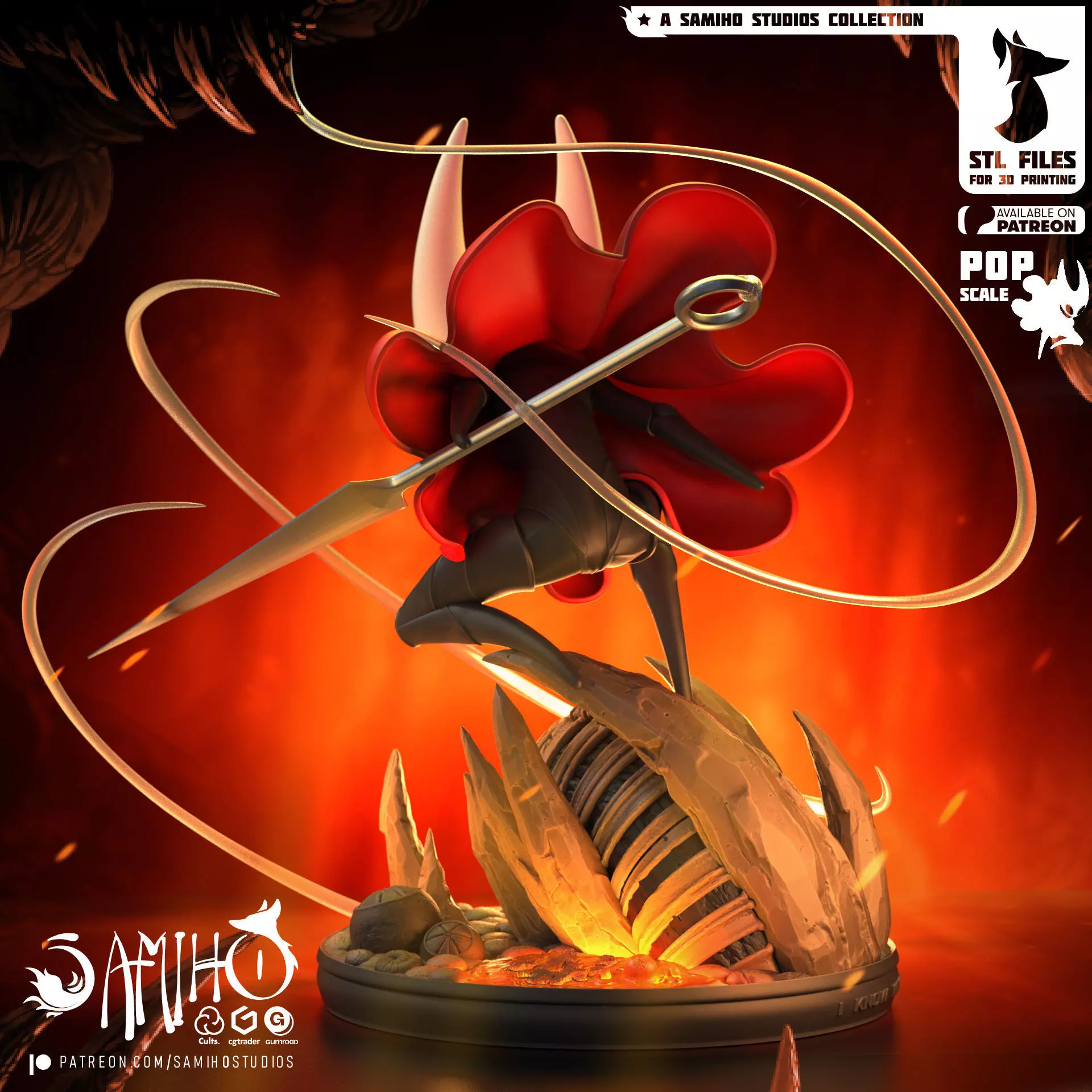 Samiho Studios - Hornet Silksong - STLs ready for printing 3D print model_3