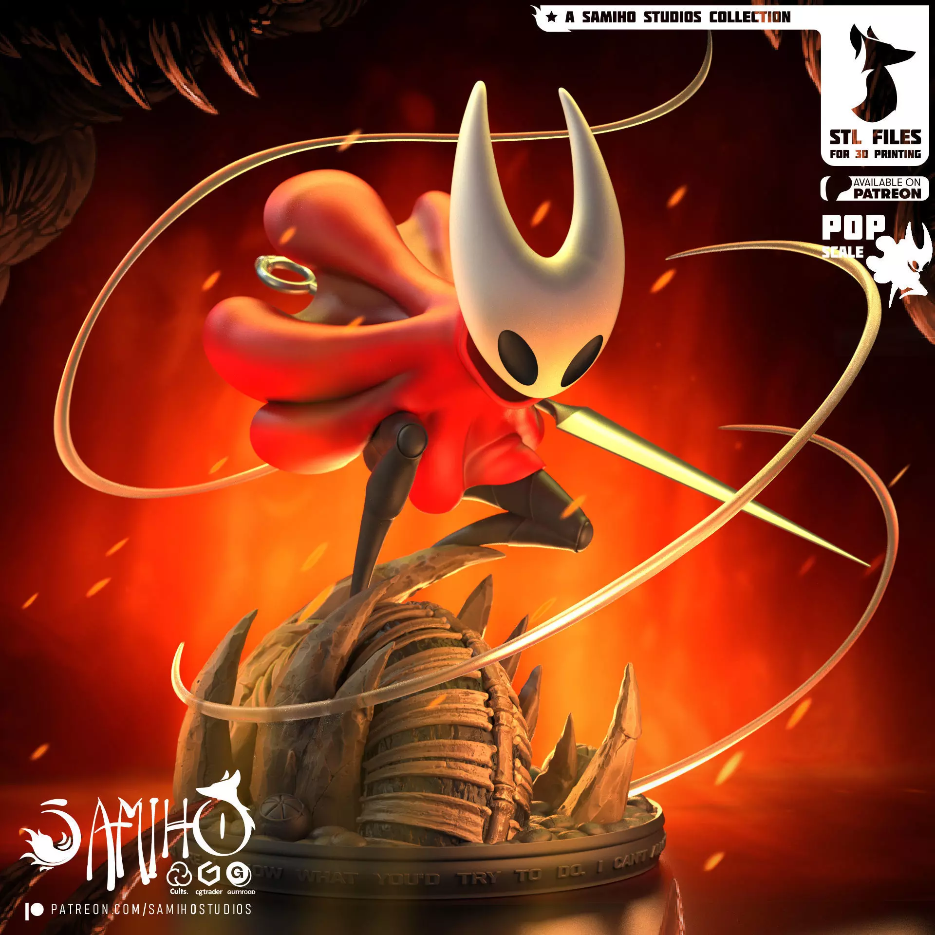 Samiho Studios - Hornet Silksong - STLs ready for printing 3D print model_1