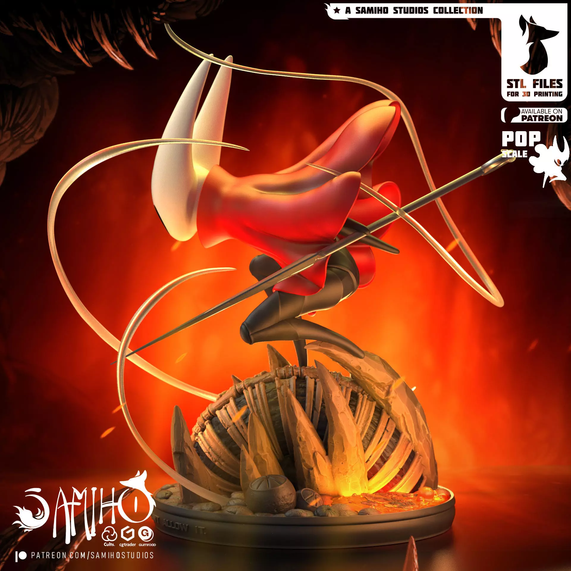 Samiho Studios - Hornet Silksong - STLs ready for printing 3D print model_4