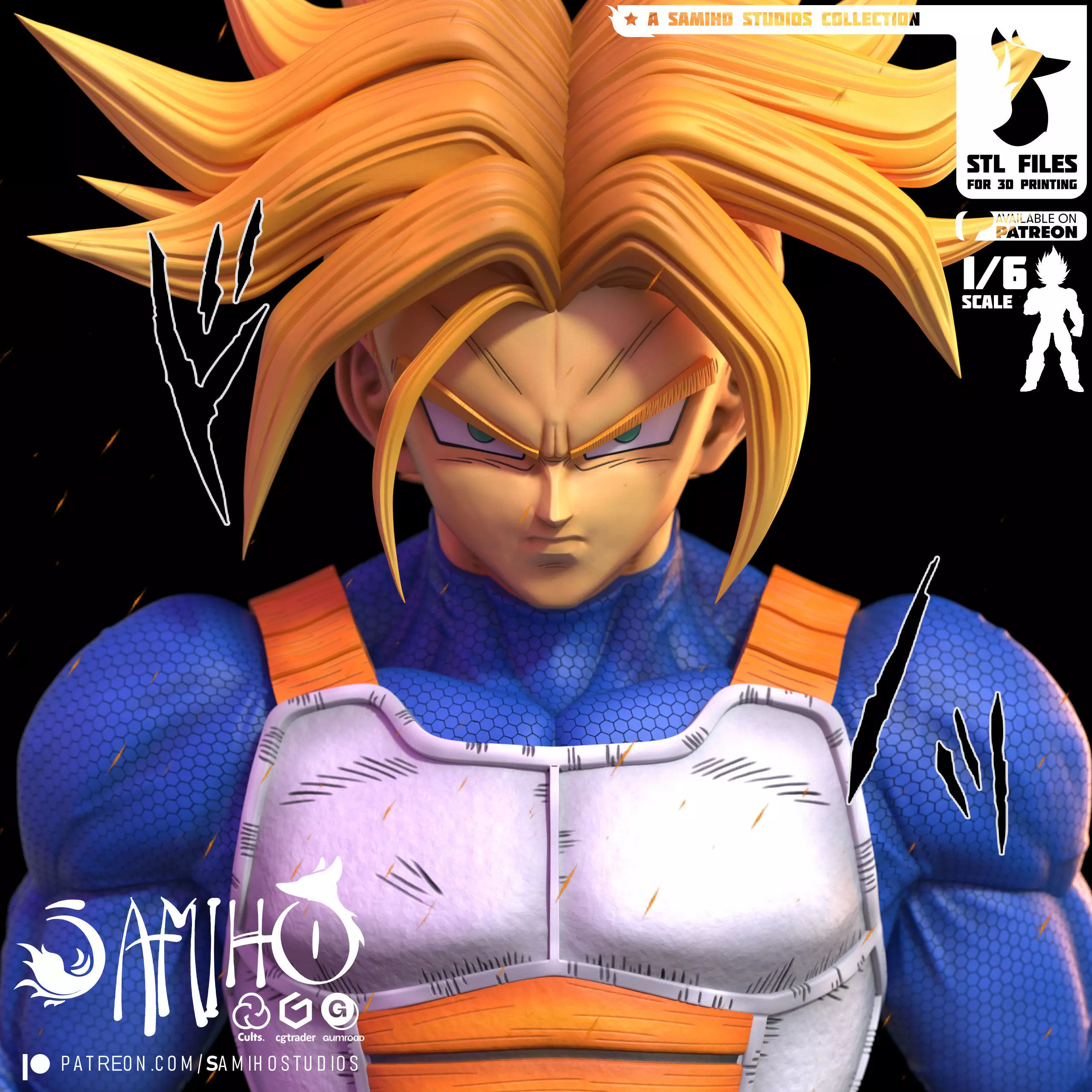 Samiho Studios - Future Trunks - STLs ready for printing 3D print model