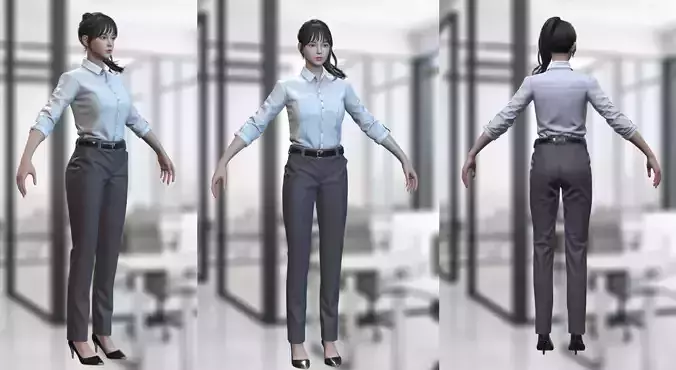 Woman in business working suit