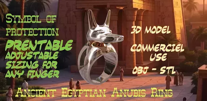 Ancient Egyptian  Anubis ring