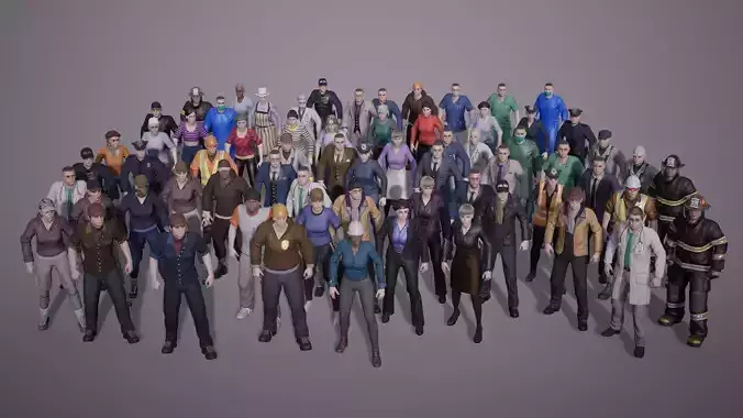 Modular Citizen NPC Character Pack