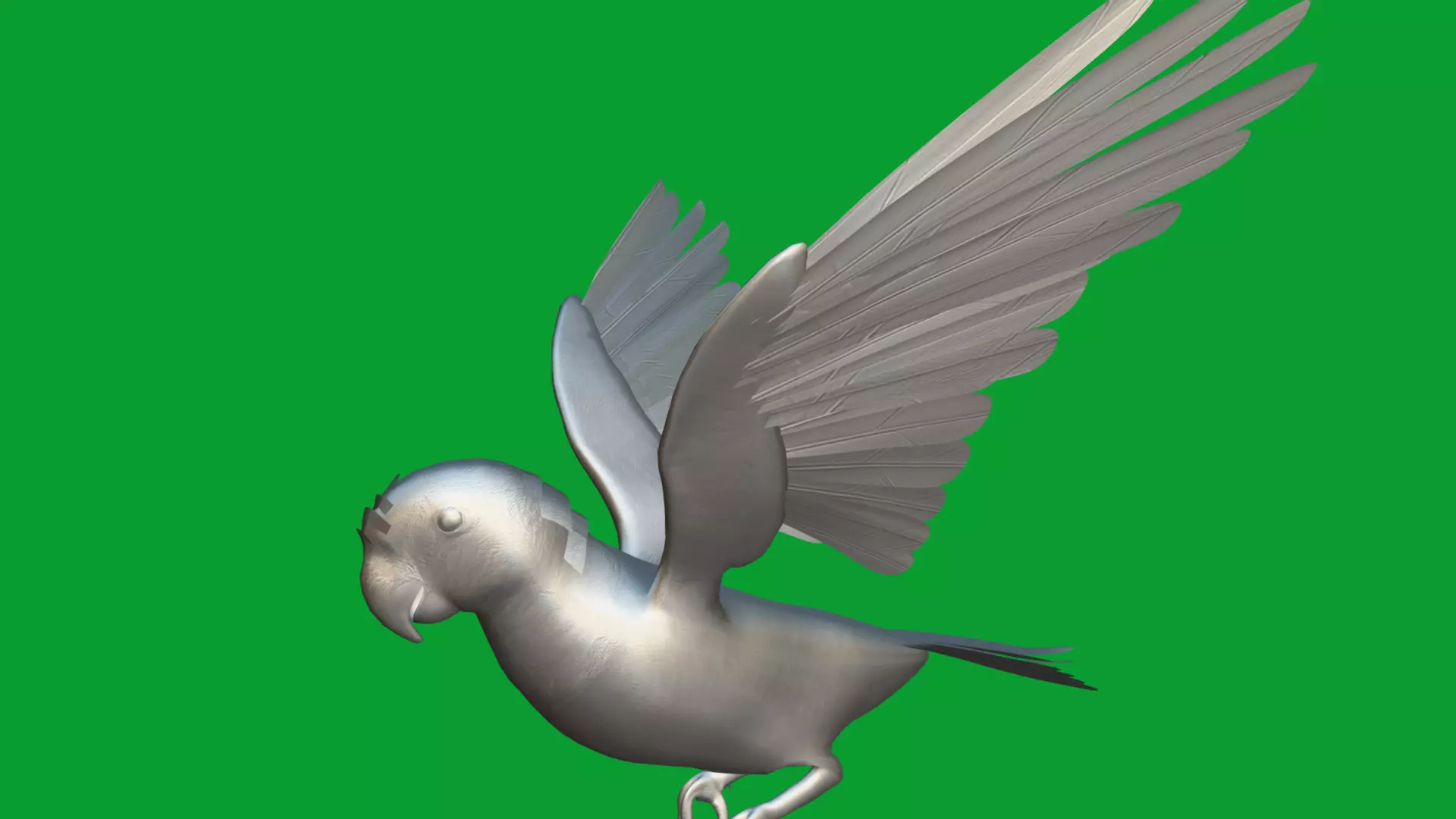 Yellow Crowned Amazon Parrot Bird Low-poly 3D model_41