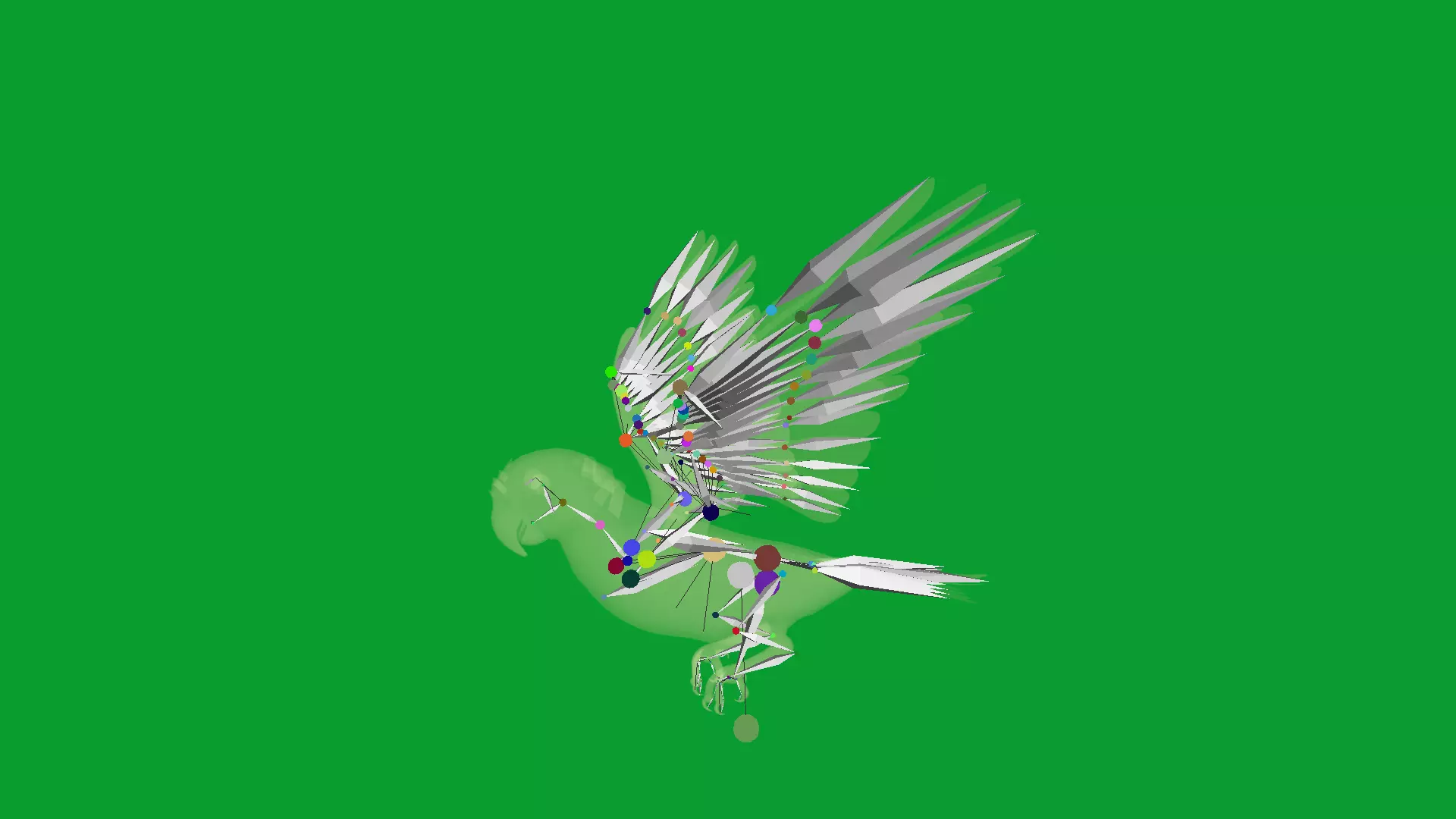 Yellow Crowned Amazon Parrot Bird Low-poly 3D model_27