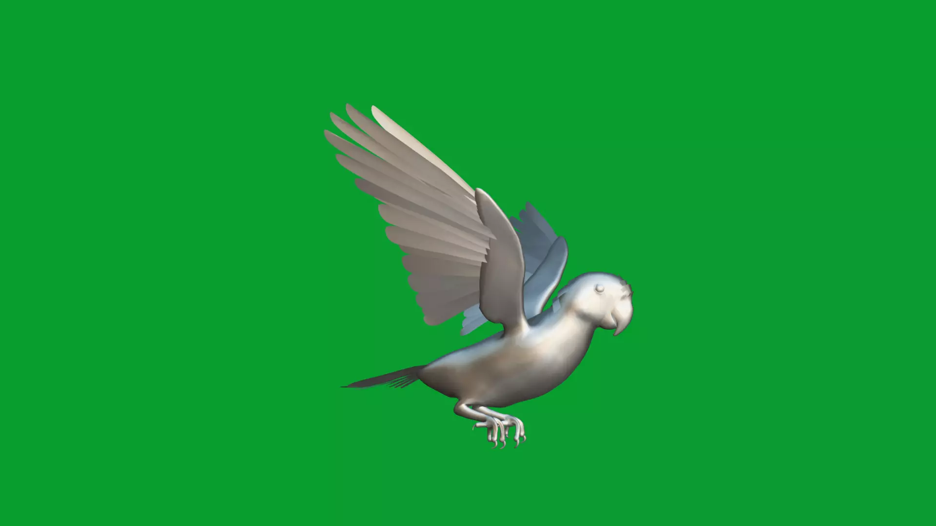 Yellow Crowned Amazon Parrot Bird Low-poly 3D model_23