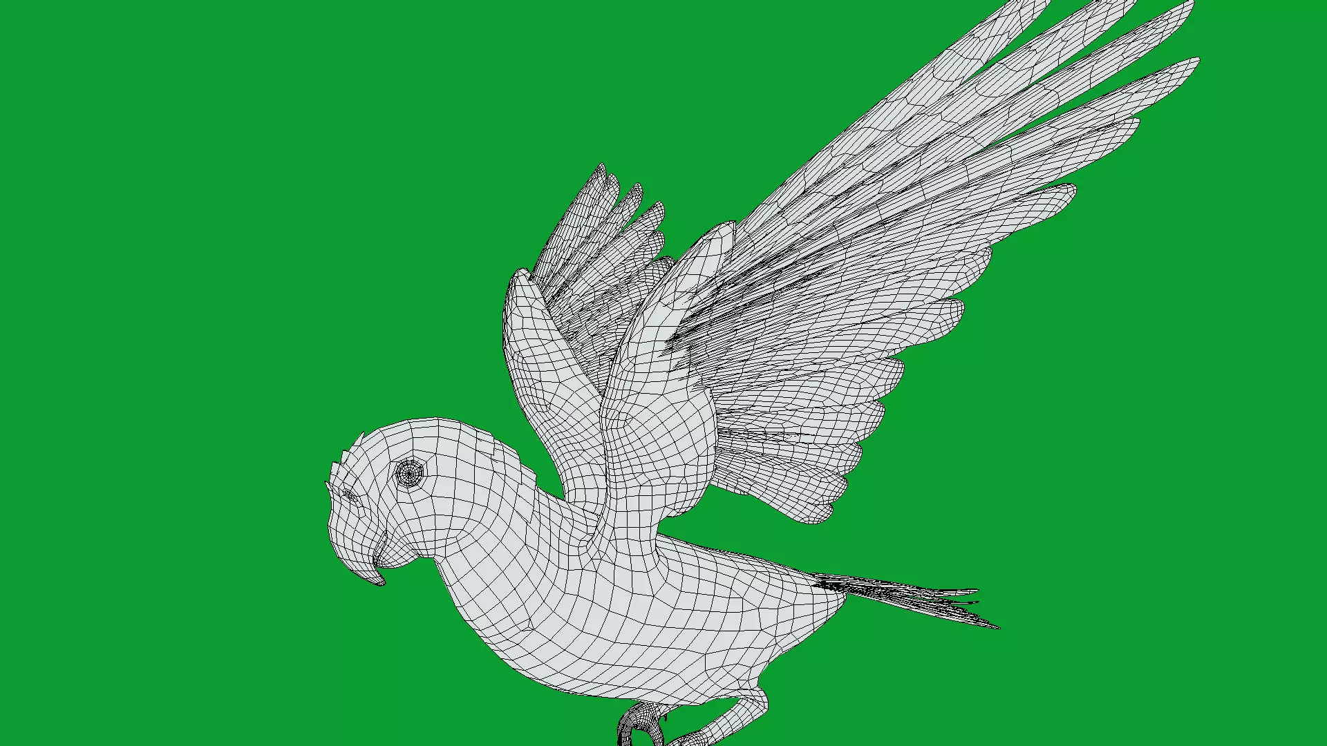 Yellow Crowned Amazon Parrot Bird Low-poly 3D model_28