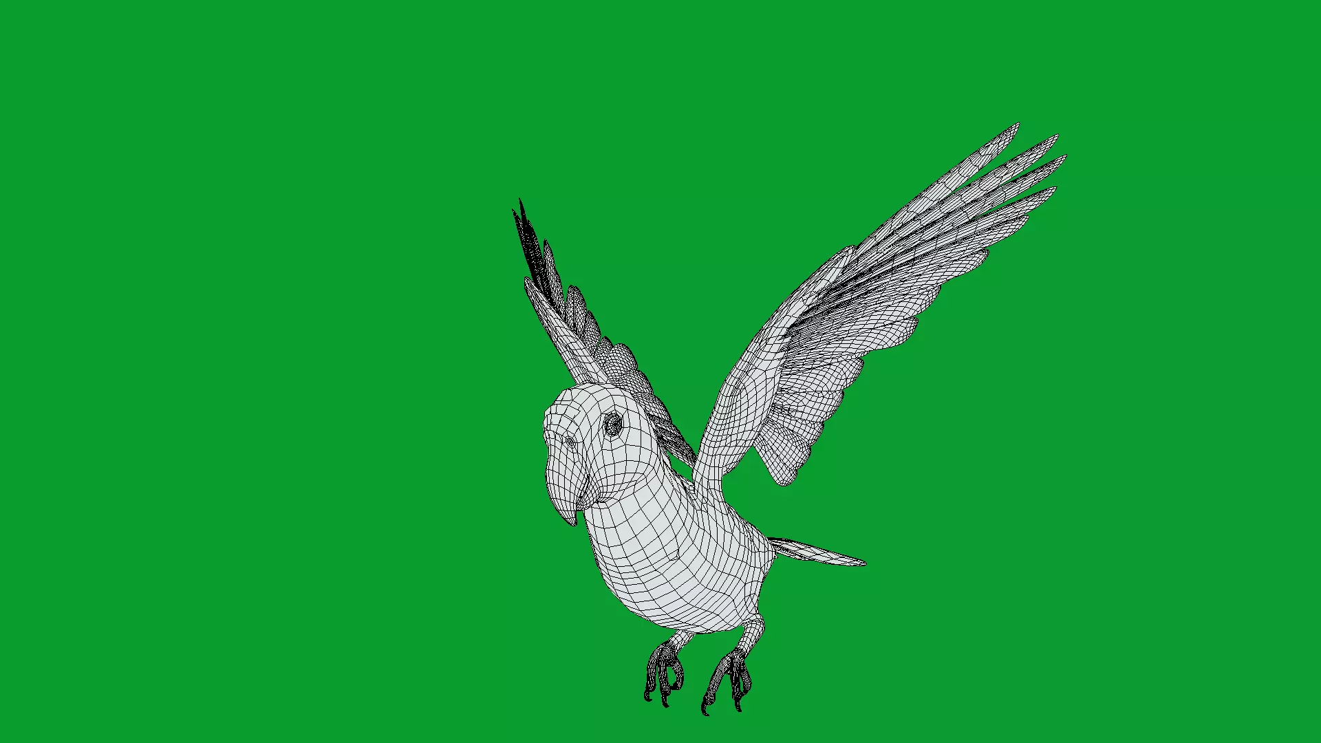 Yellow Crowned Amazon Parrot Bird Low-poly 3D model_35