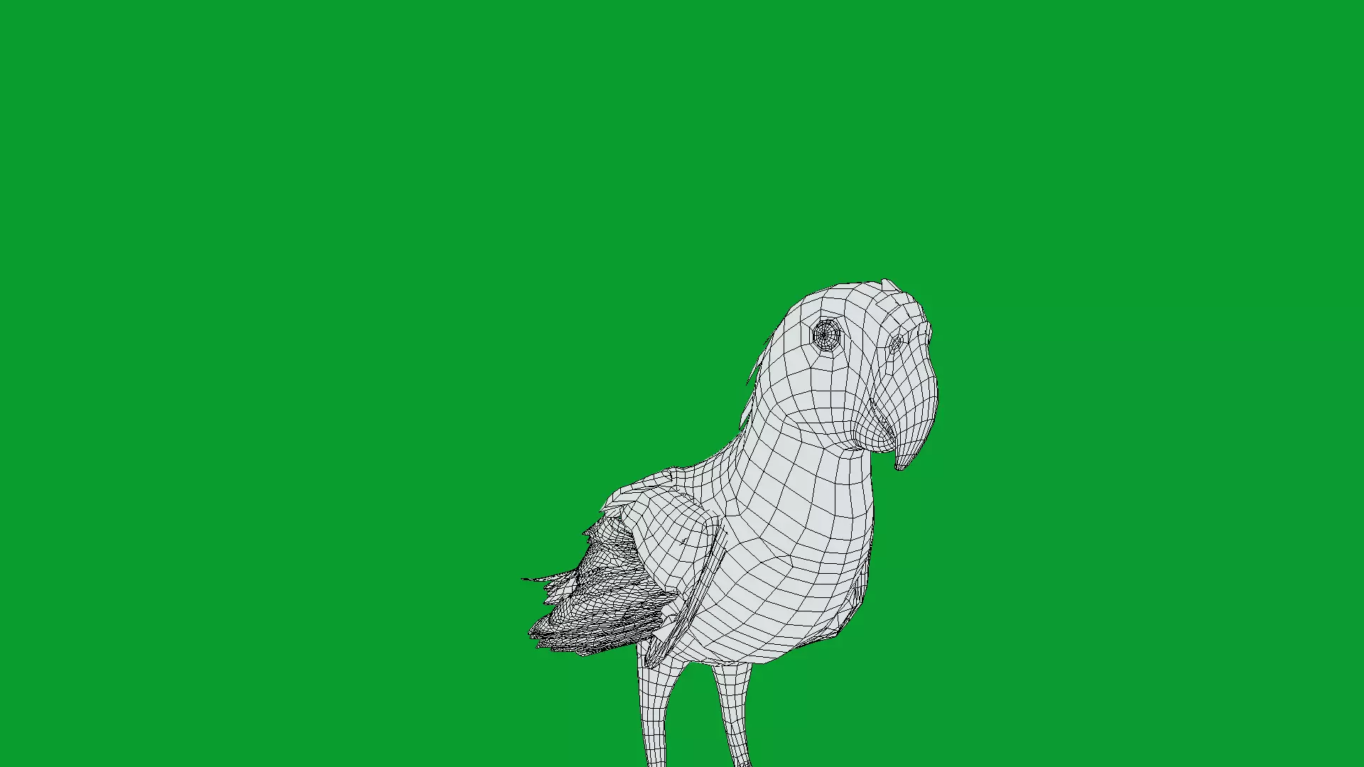 Yellow Crowned Amazon Parrot Bird Low-poly 3D model_39