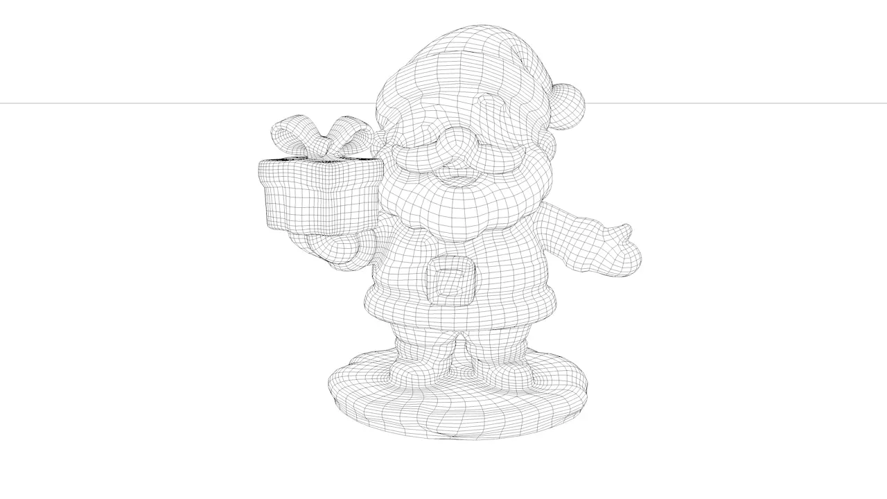 Cute Stylized Santa Claus - Low Poly Christmas 3D Model Low-poly 3D model_2