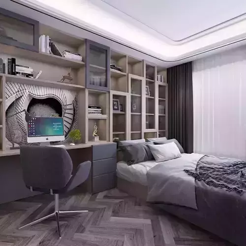 Kid Bedroom with Computer