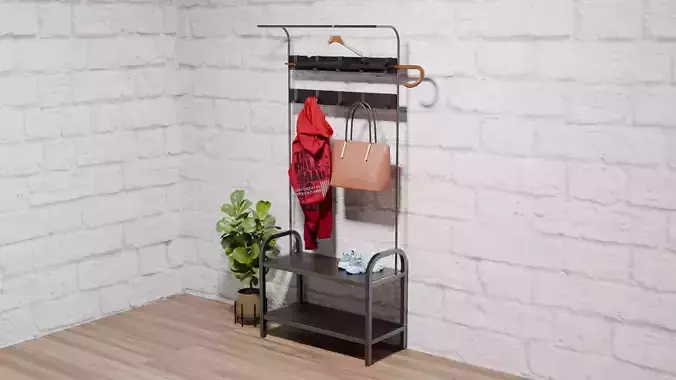 Modern Minimal Hall Tree Coat Rack