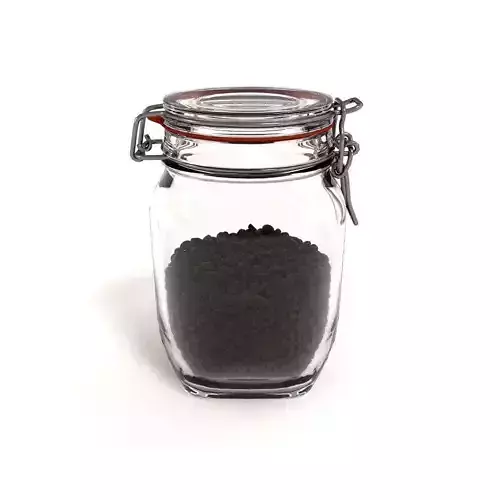Glass Jar with coffee beans 