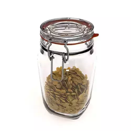 Glass Jar with farfalla pasta 