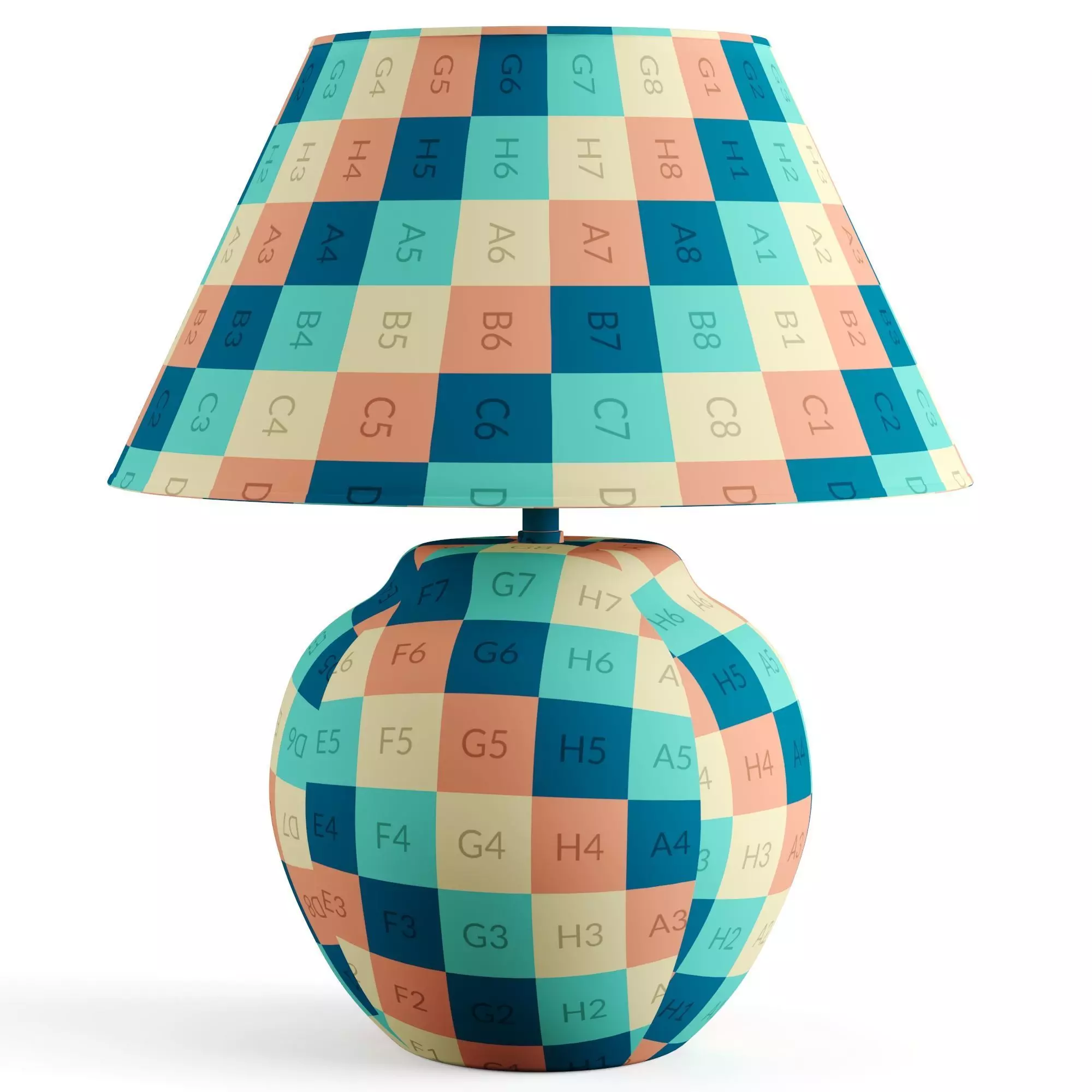 Aged Ceramic Table Lamp 3D model_3