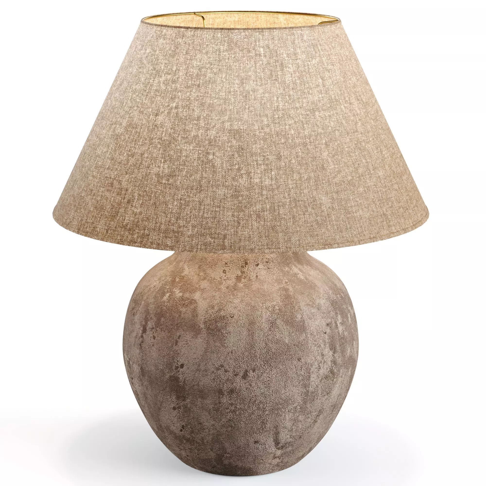Aged Ceramic Table Lamp 3D model_5