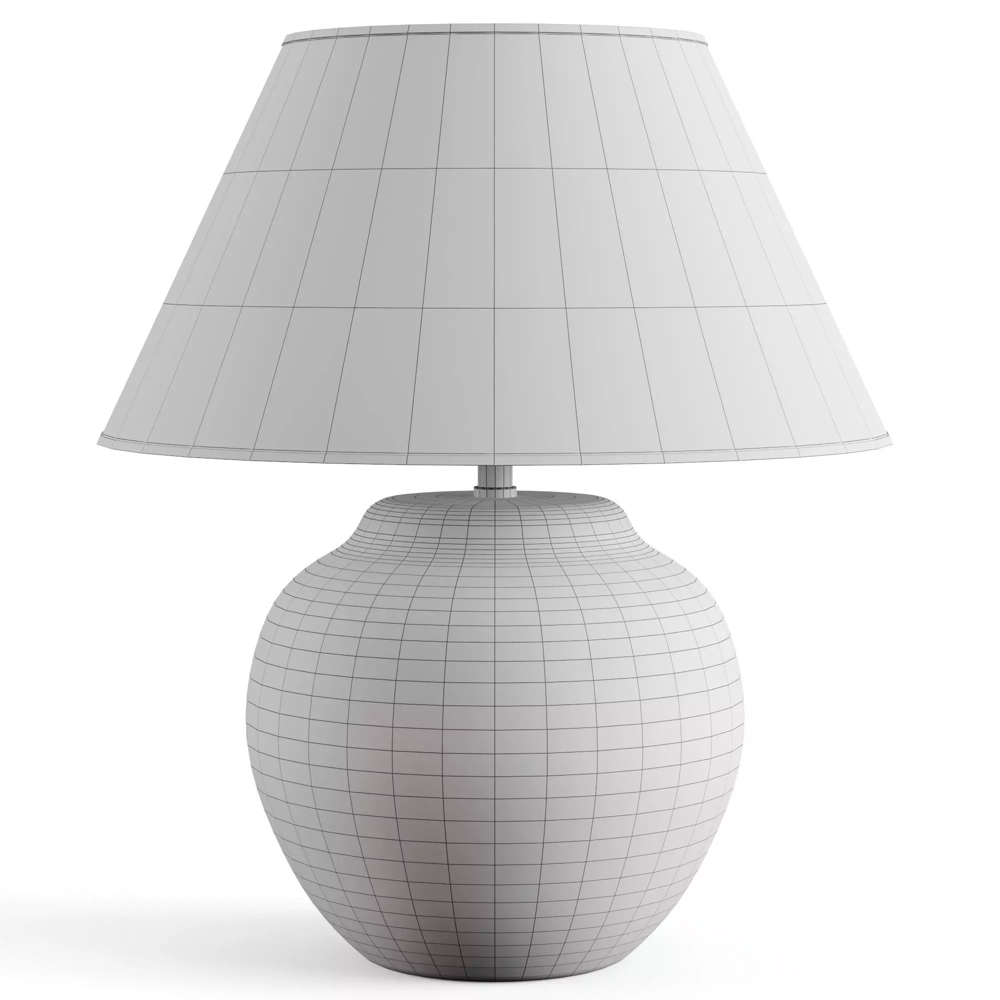 Aged Ceramic Table Lamp 3D model_2