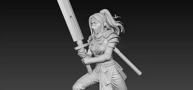 Kunoichi Warrior with Greatsword