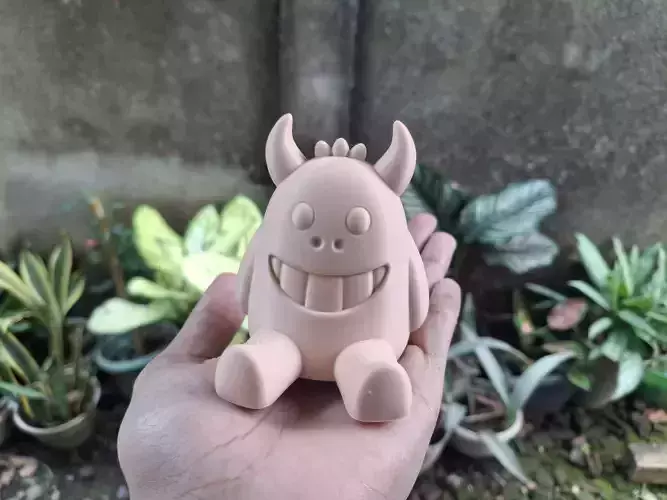 Horned Monster 3D Printable Model 3D print model Horned Monster 3D Printable Model 3D print model