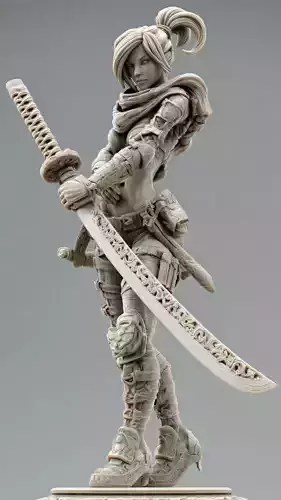 Kunoichi Warrior with Greatsword