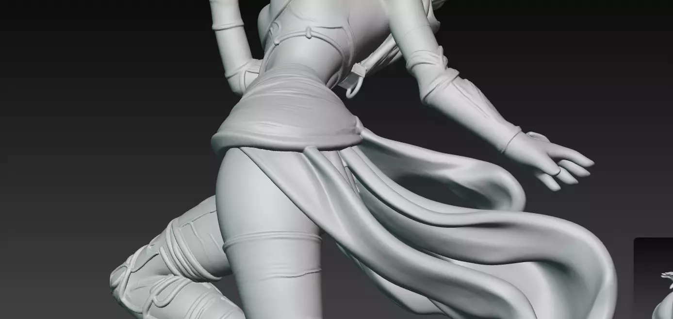 Kunoichi Warrior with Greatsword 3D print model_4