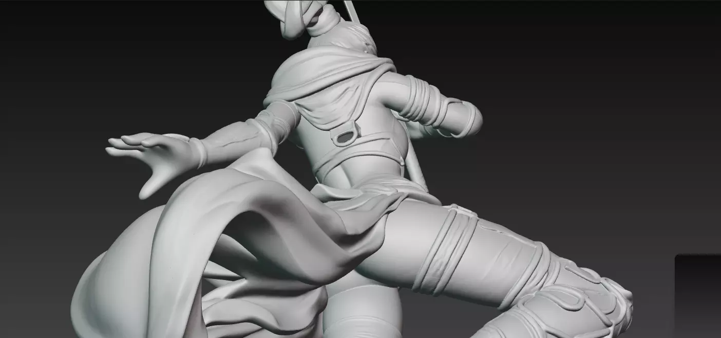 Kunoichi Warrior with Greatsword 3D print model_3