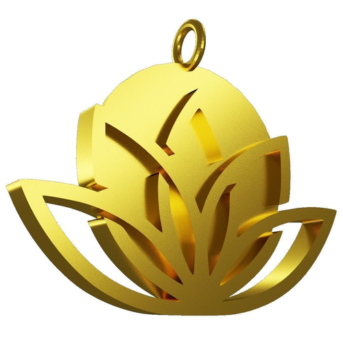 Lotus Sunrise Pendant 3D print model