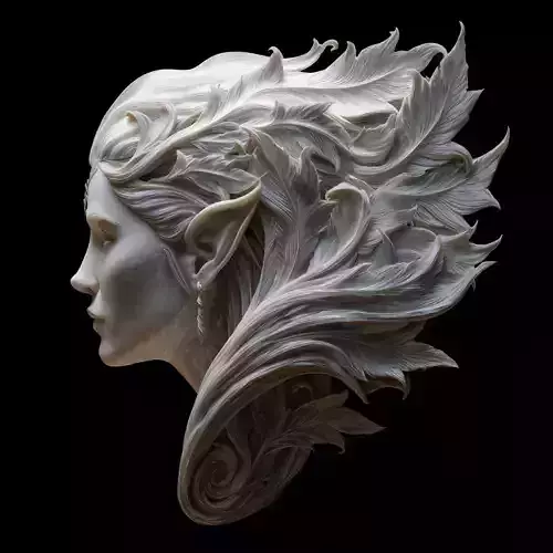 Fantasy Leaf Elf Sculpture