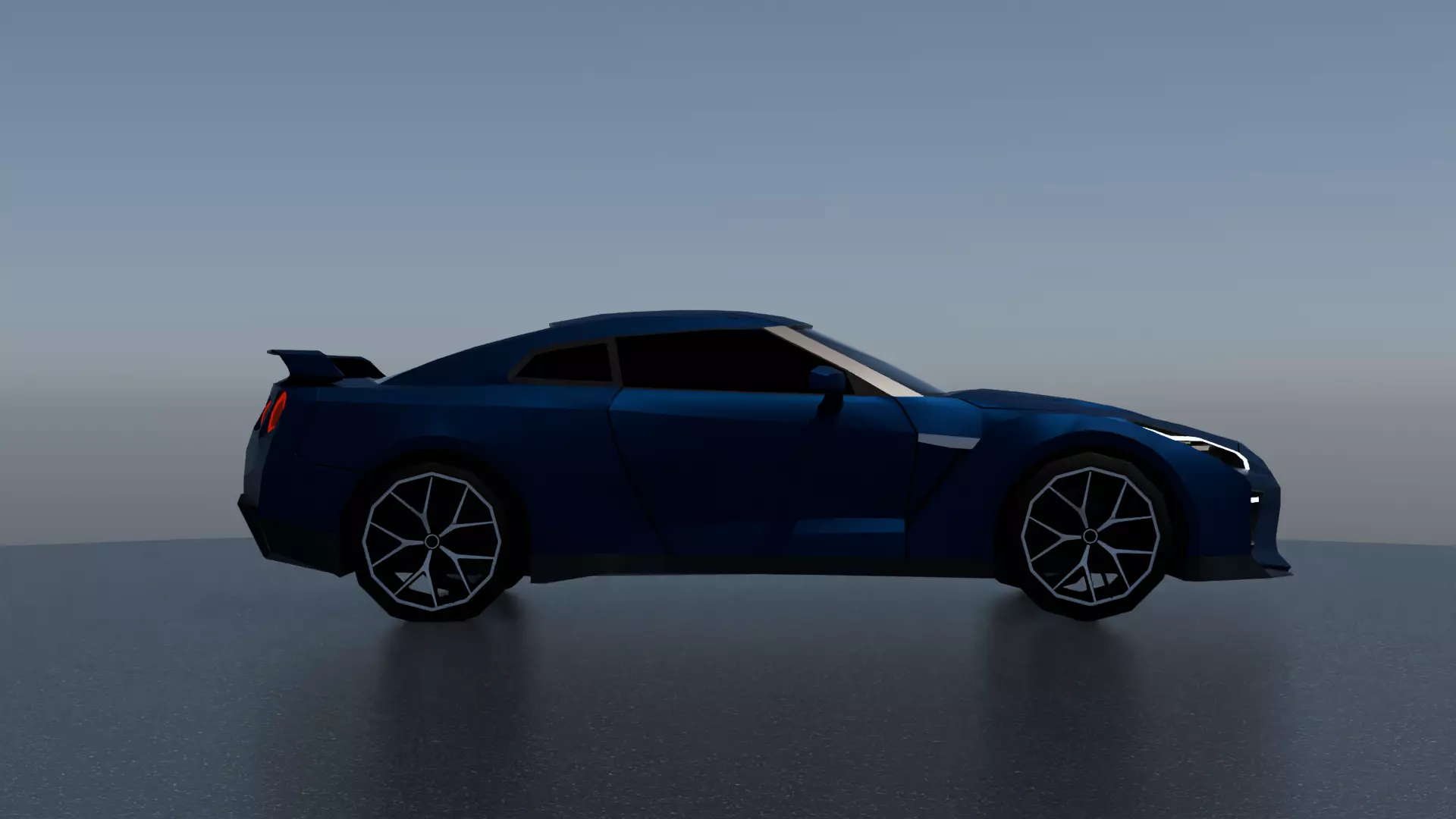 Nissan GT-R 3d low-poly Model Low-poly 3D model_7