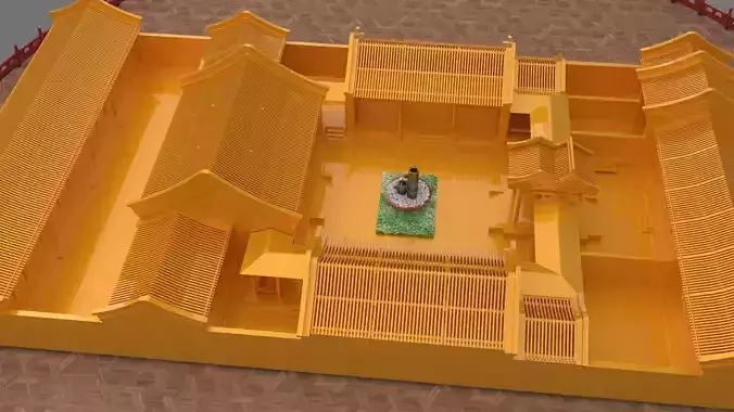 Chinese ancient courtyard  house