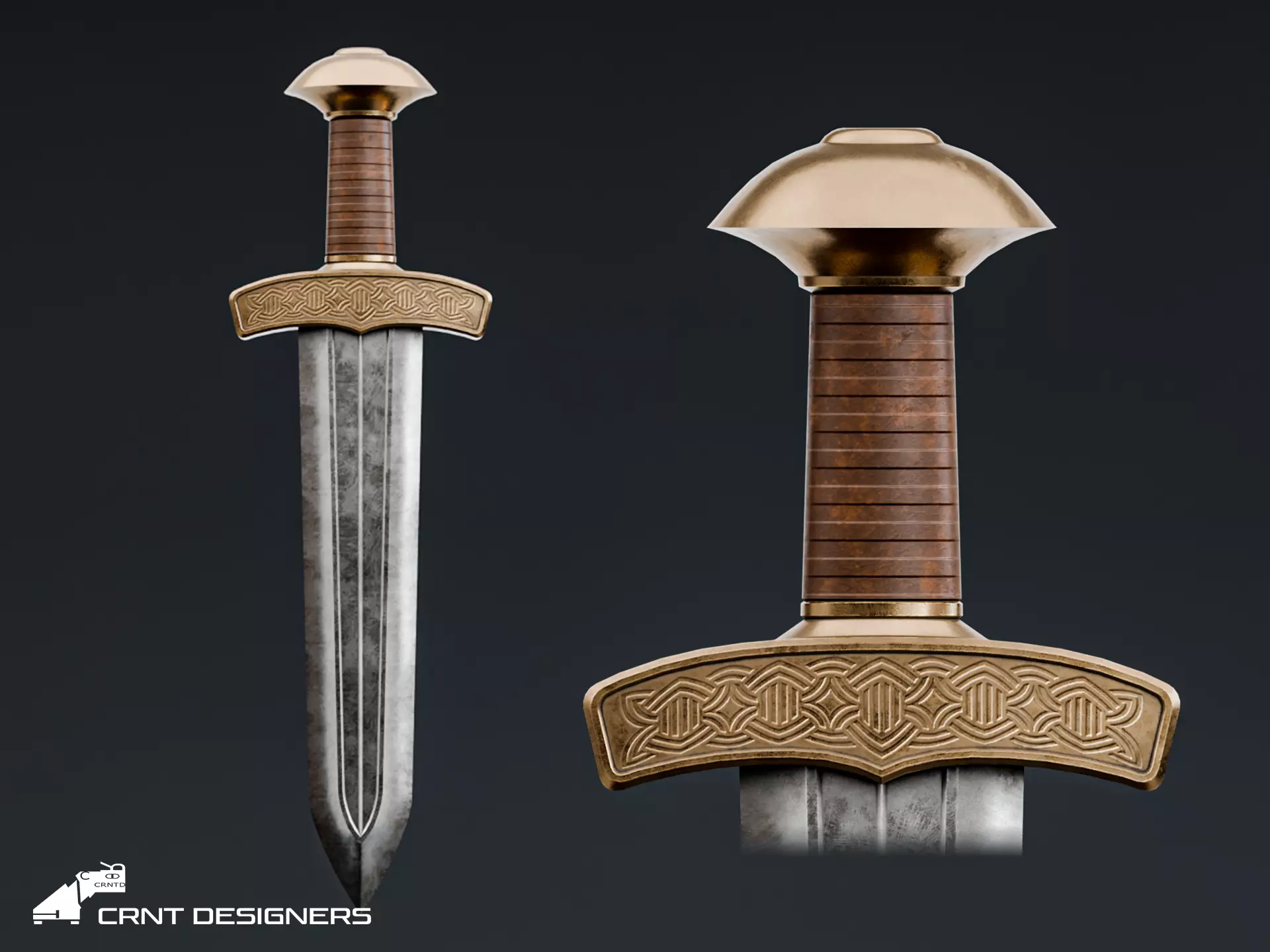 Viking Knife Blade - Ancient Melee Blade Low-poly 3D model