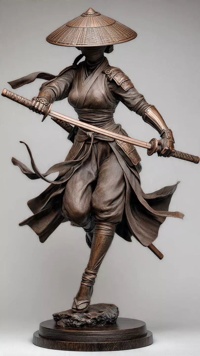 Kunoichi Warrior with Greatsword 3D print model