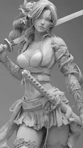 Kunoichi Warrior with Greatsword