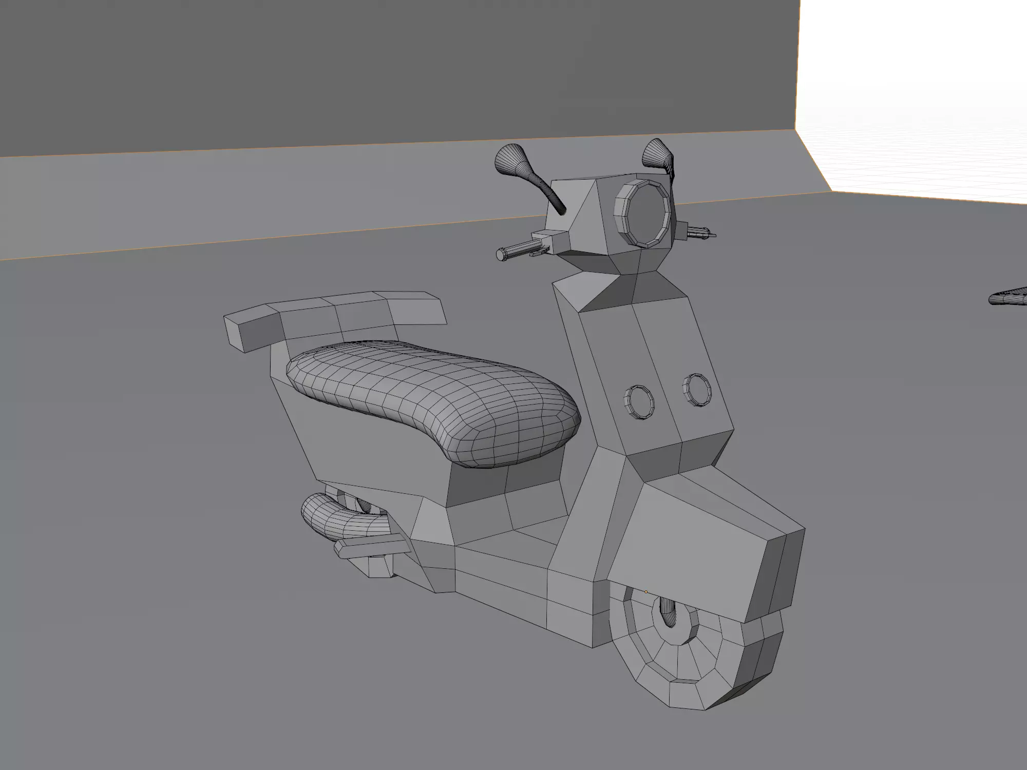  Low Poly  motorcycle with Sidecar  Low-poly 3D model_27