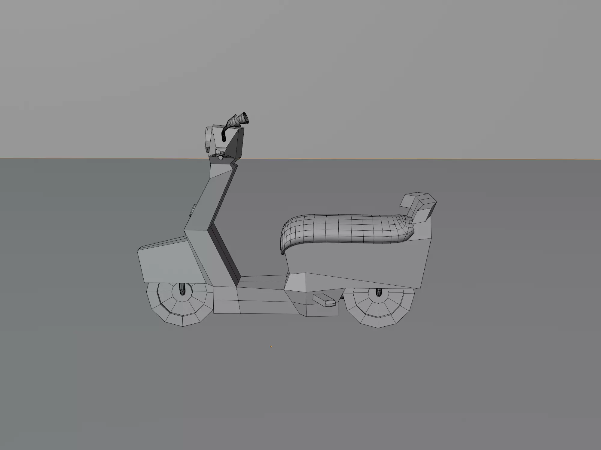  Low Poly  motorcycle with Sidecar  Low-poly 3D model_35