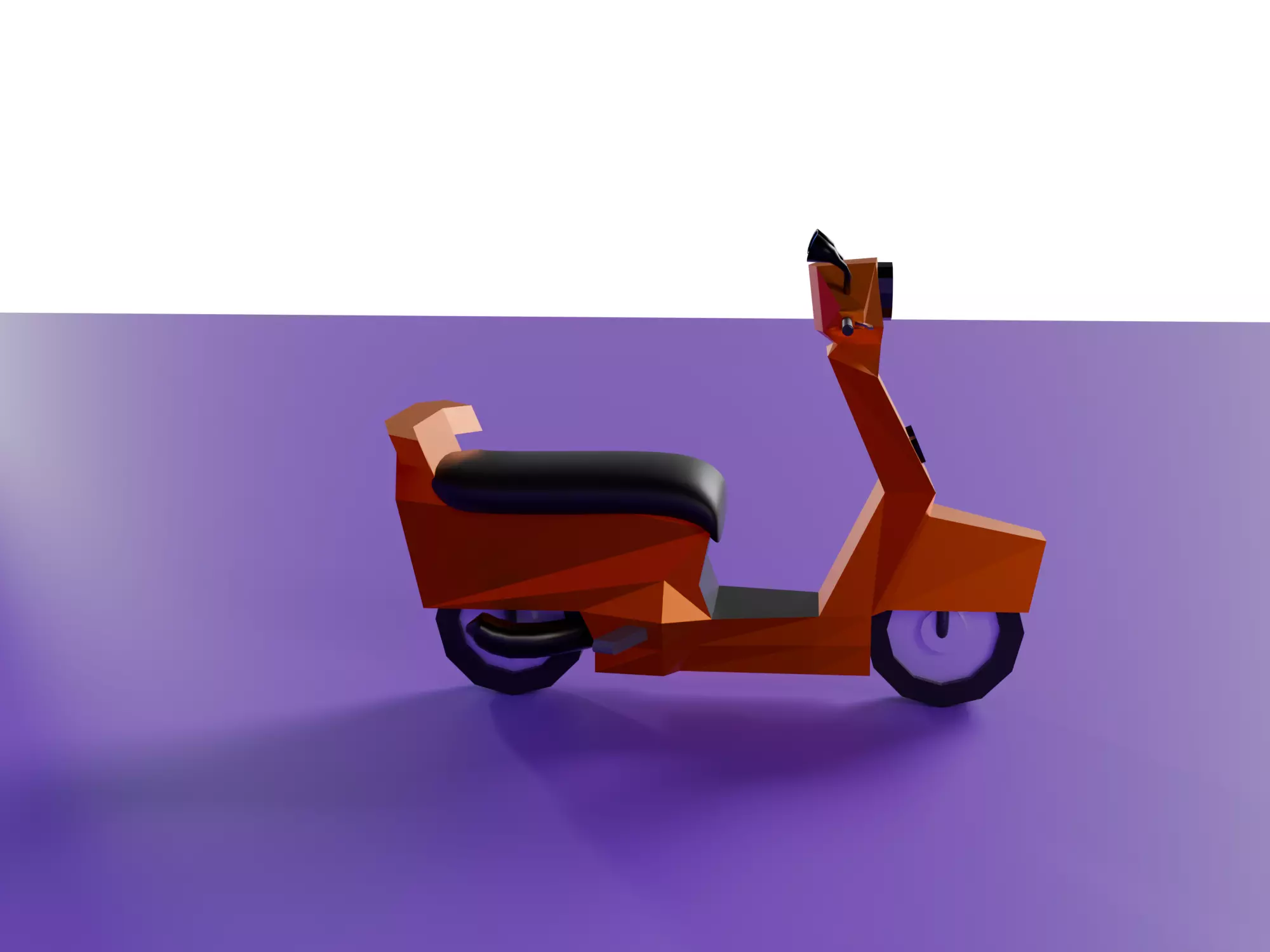  Low Poly  motorcycle with Sidecar  Low-poly 3D model_28