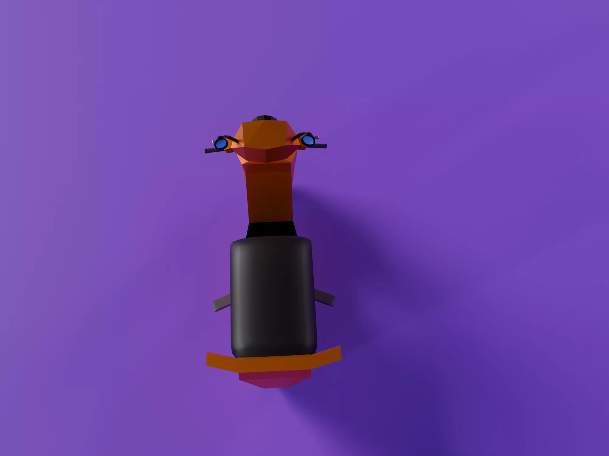  Low Poly  motorcycle with Sidecar  Low-poly 3D model_36