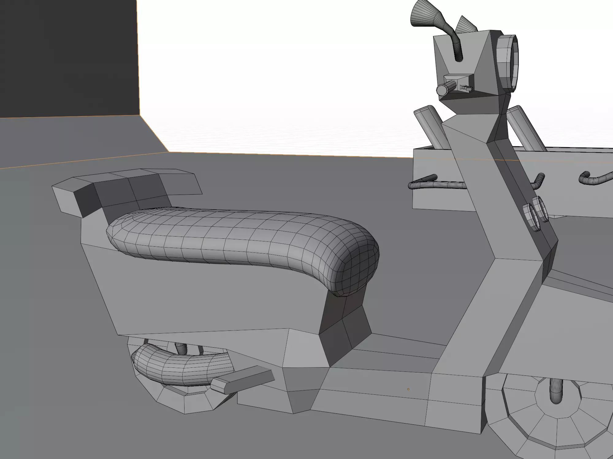  Low Poly  motorcycle with Sidecar  Low-poly 3D model_39