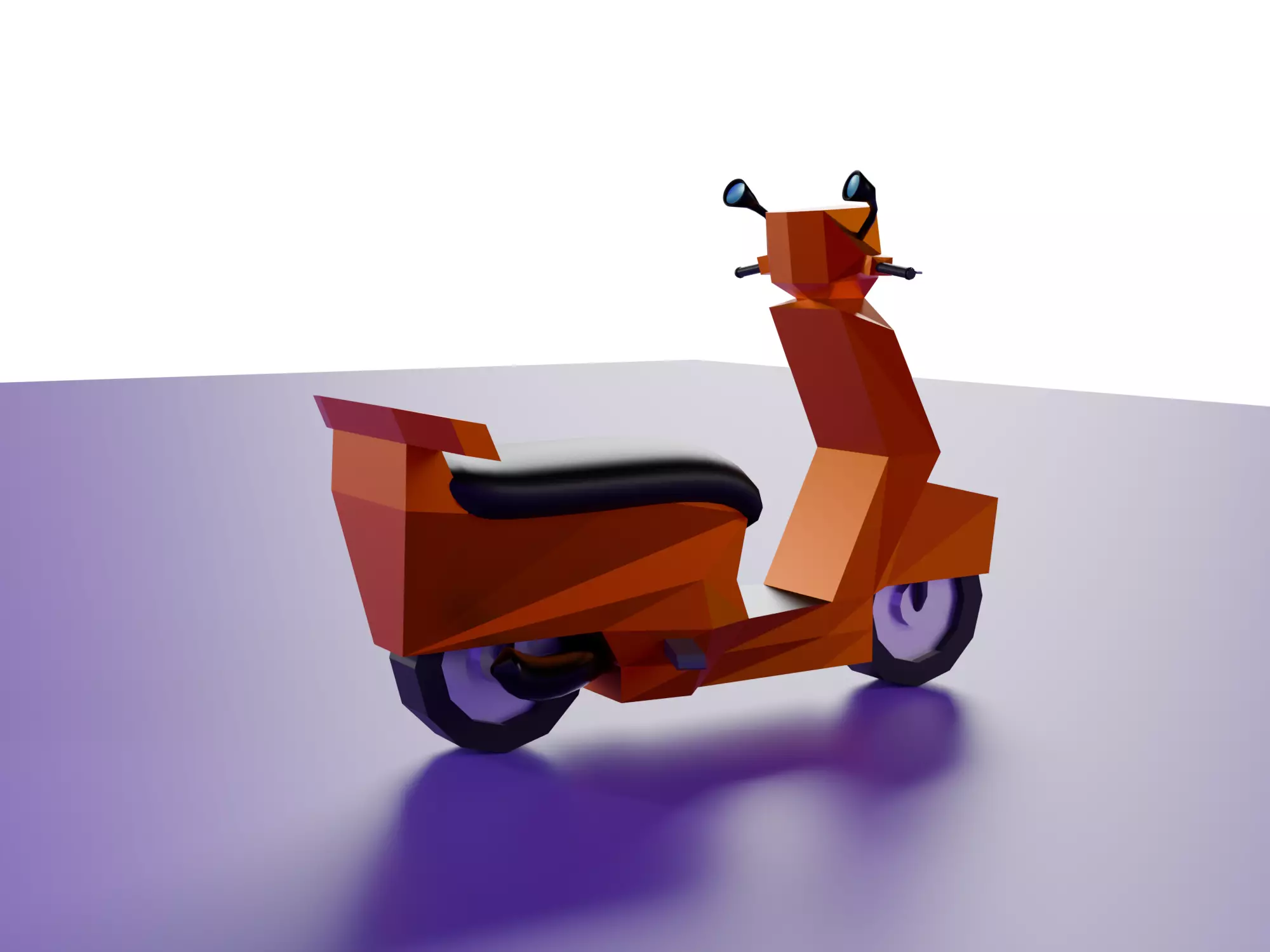  Low Poly  motorcycle with Sidecar  Low-poly 3D model_30