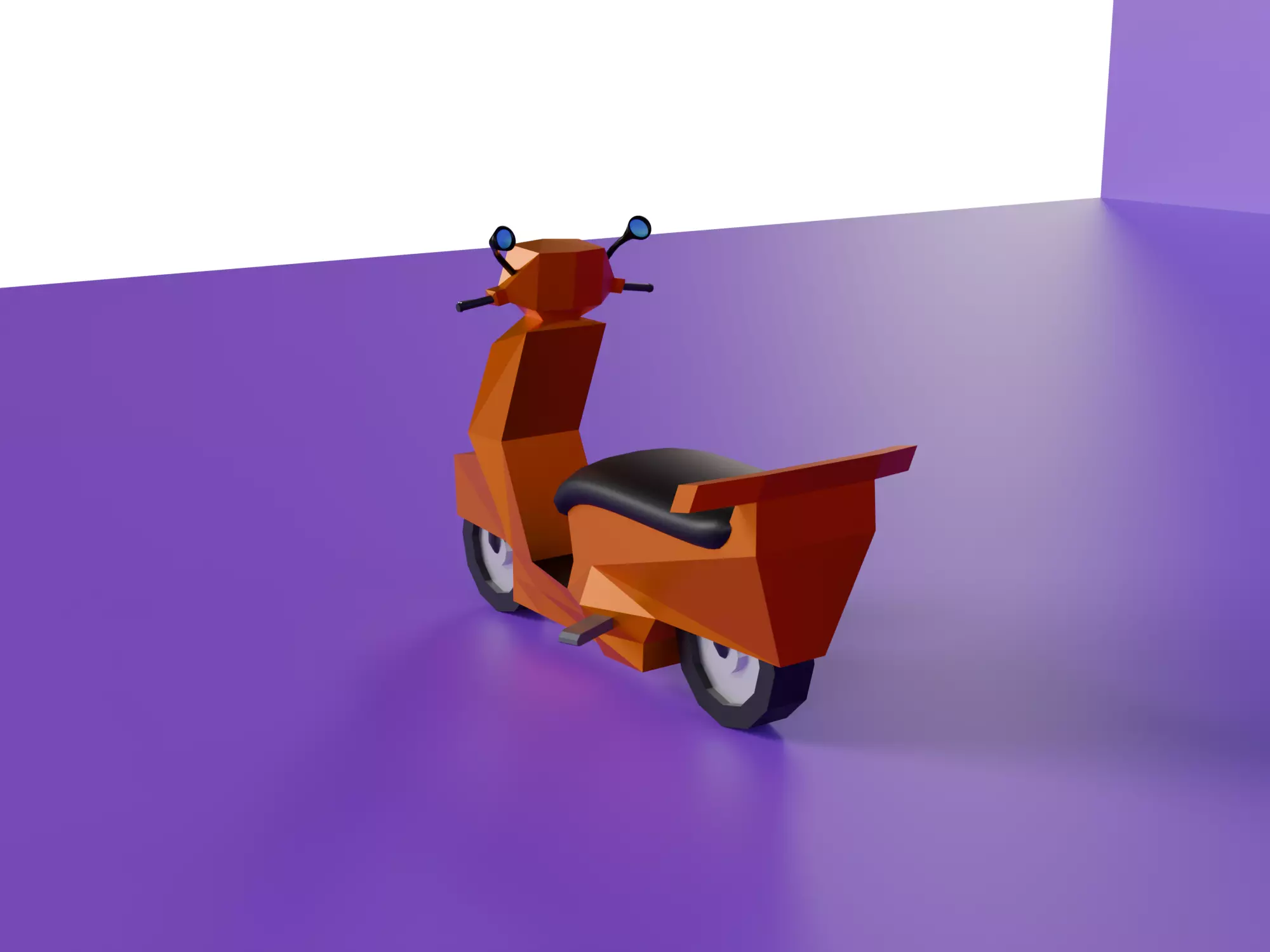  Low Poly  motorcycle with Sidecar  Low-poly 3D model_32