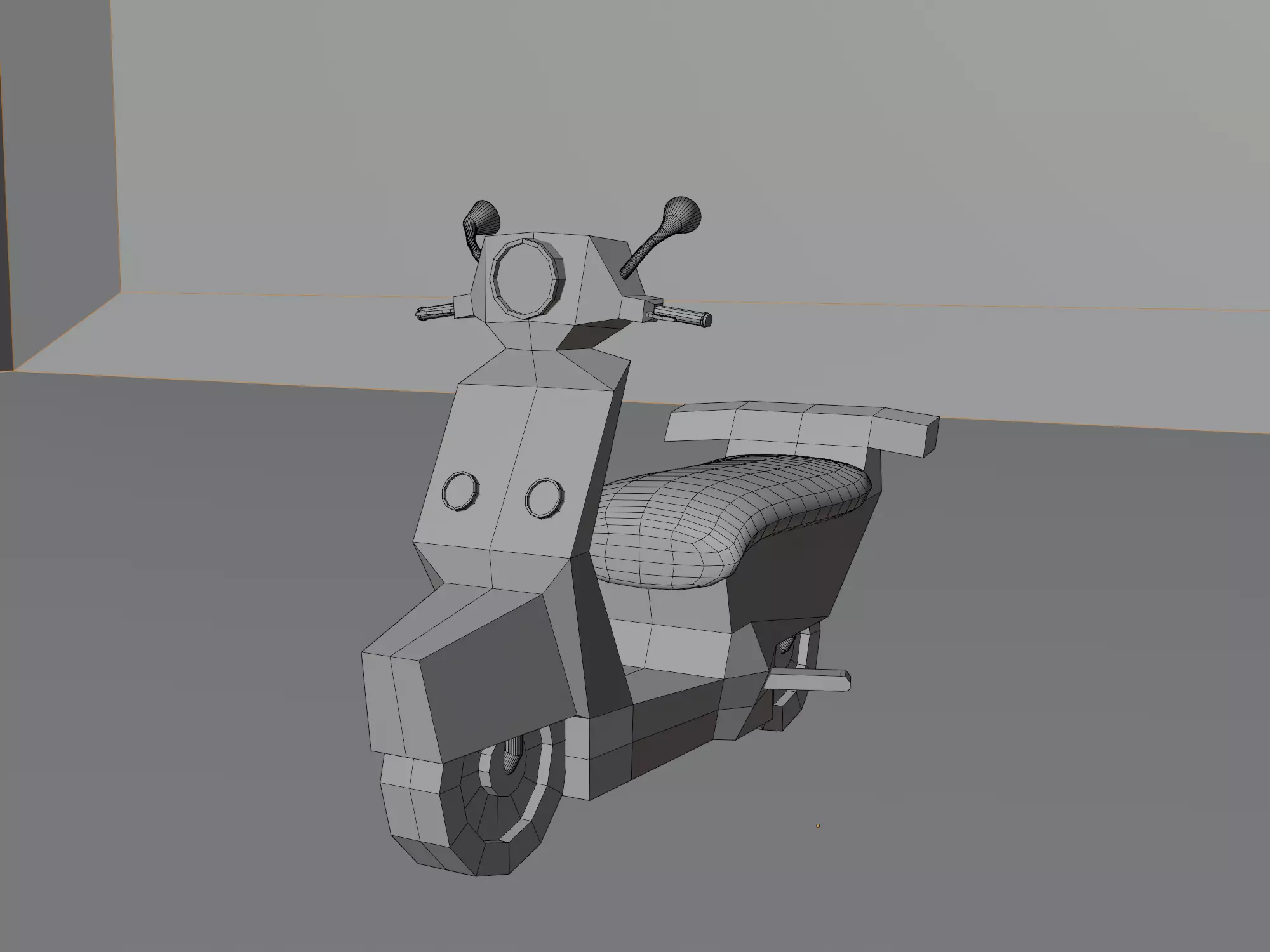  Low Poly  motorcycle with Sidecar  Low-poly 3D model_25