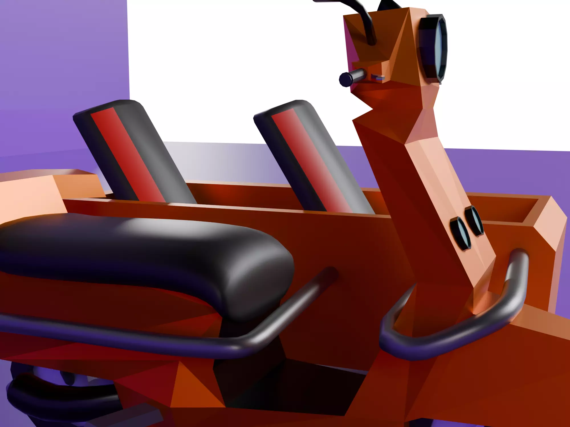  Low Poly  motorcycle with Sidecar  Low-poly 3D model_18