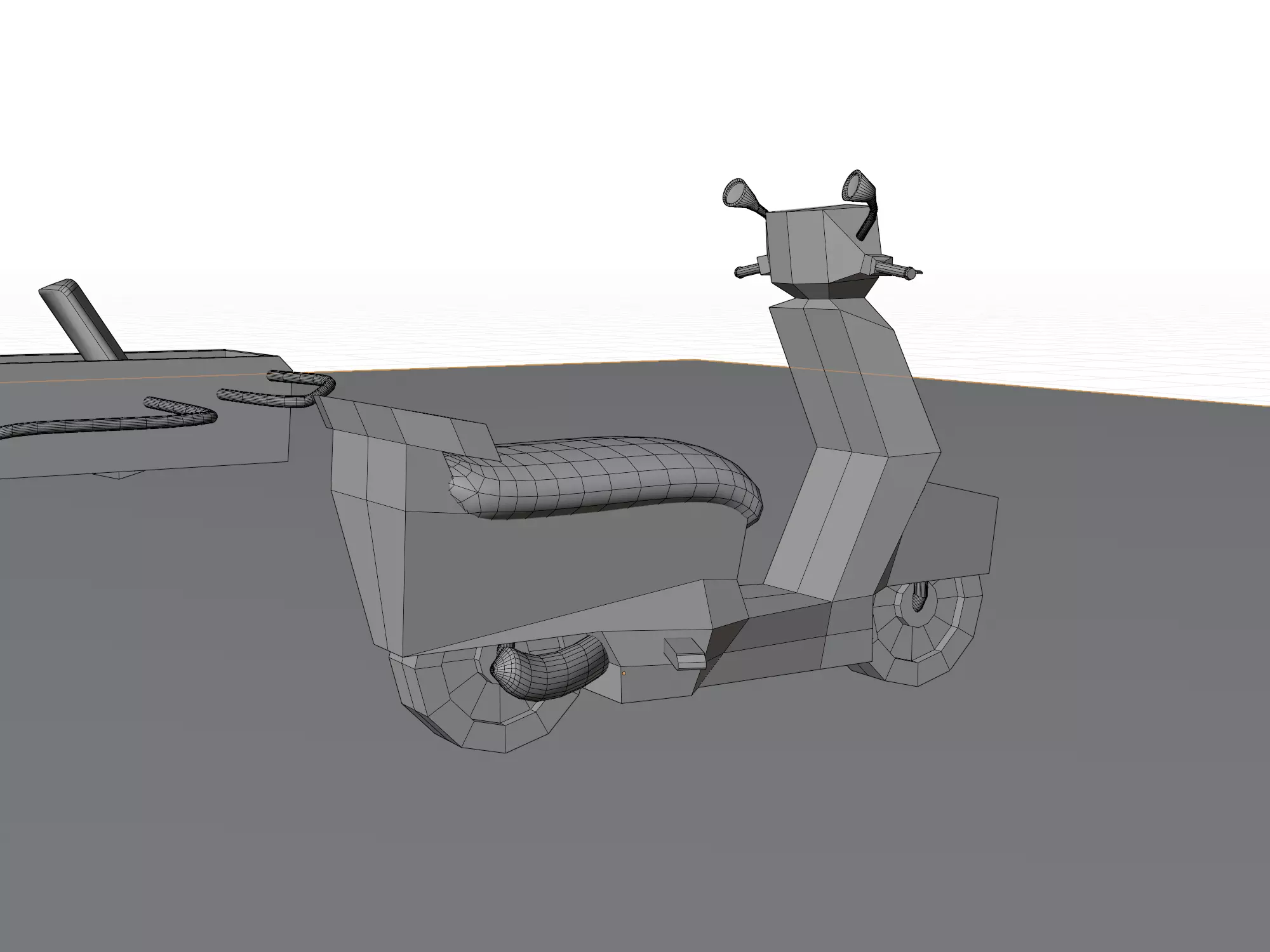  Low Poly  motorcycle with Sidecar  Low-poly 3D model_31
