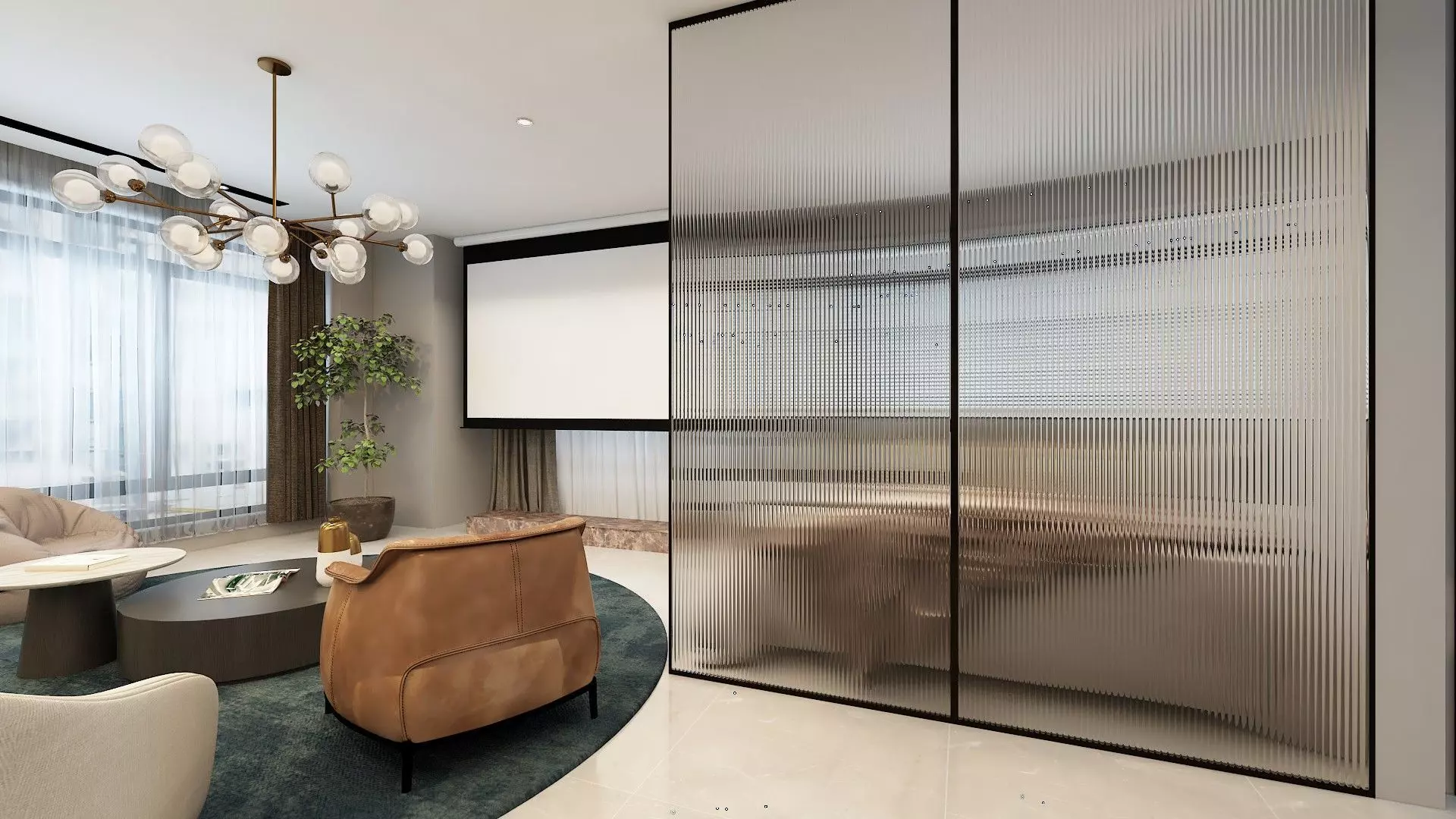 Studio Apartment Design 3D model_5