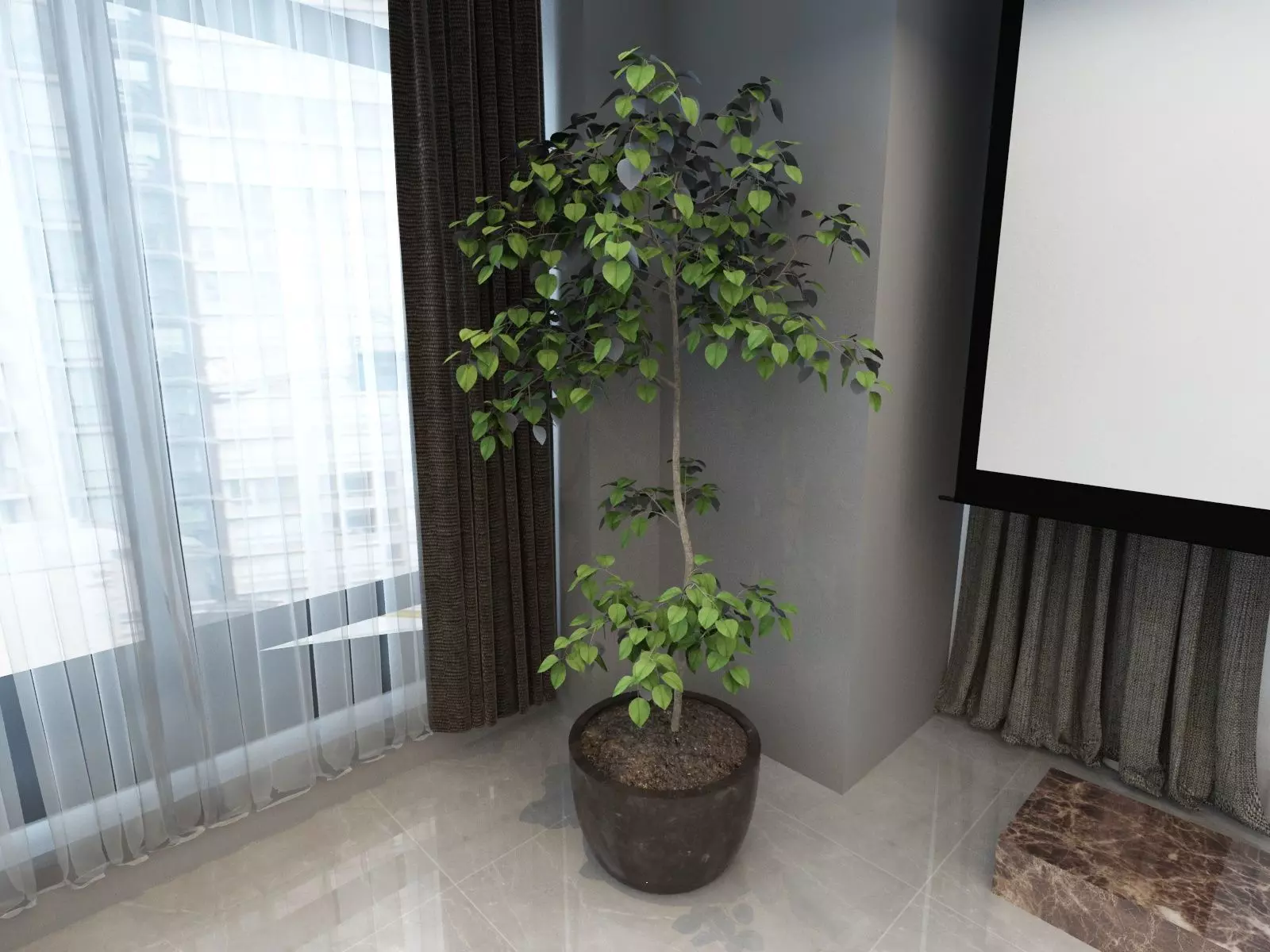 Studio Apartment Design 3D model_19