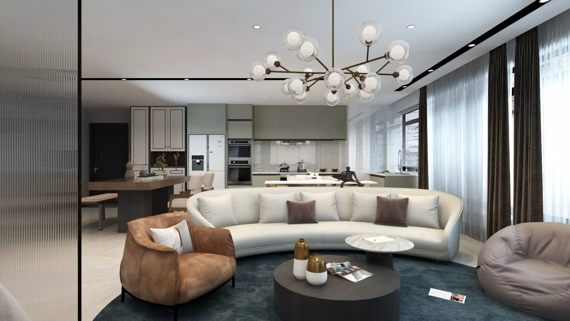 Studio Apartment Design 3D model_7