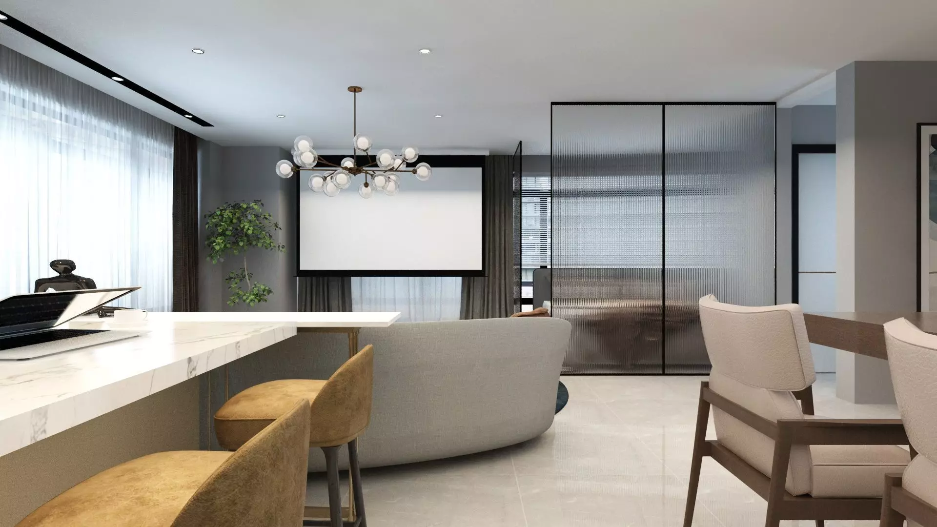 Studio Apartment Design 3D model_11